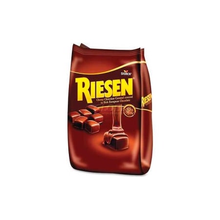 Marjack Riesen Chewy Chocolate Caramels, Individually Wrapped, 1.87 Lb. Bag STK398052